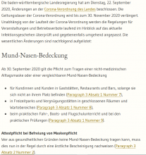 ACHTUNG: Ab 30.09. Maskenpflicht für alle Gäste!! (23.09.20) | News | Bistro Schligger – Die kultige Kneipe im Herzen von Leinzell bistro-schligger news allgemein corona